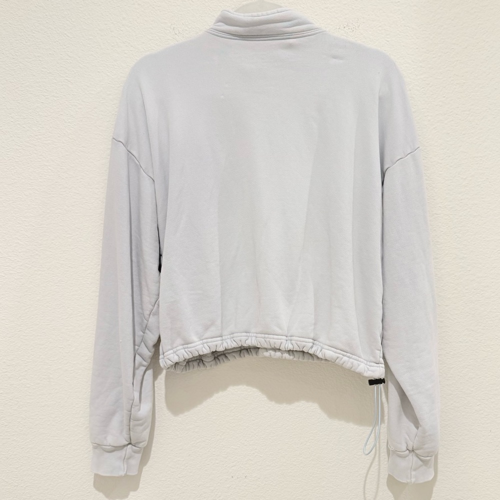 SET ACTIVE Sweater Womens Small Light Blue Half Zip Pockets Fleece Sweatshirt - Picture 7 of 9